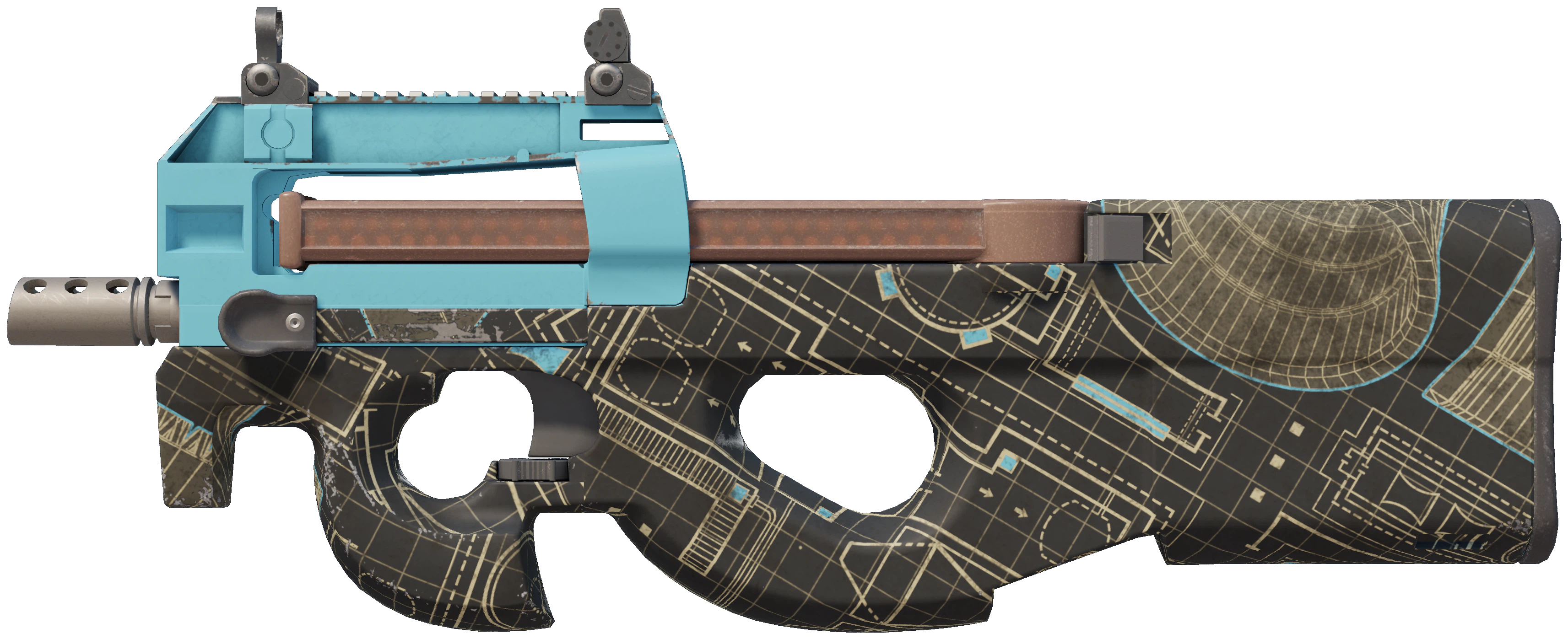 P90 | Facility Negative CS2 skin — open high-resolution image