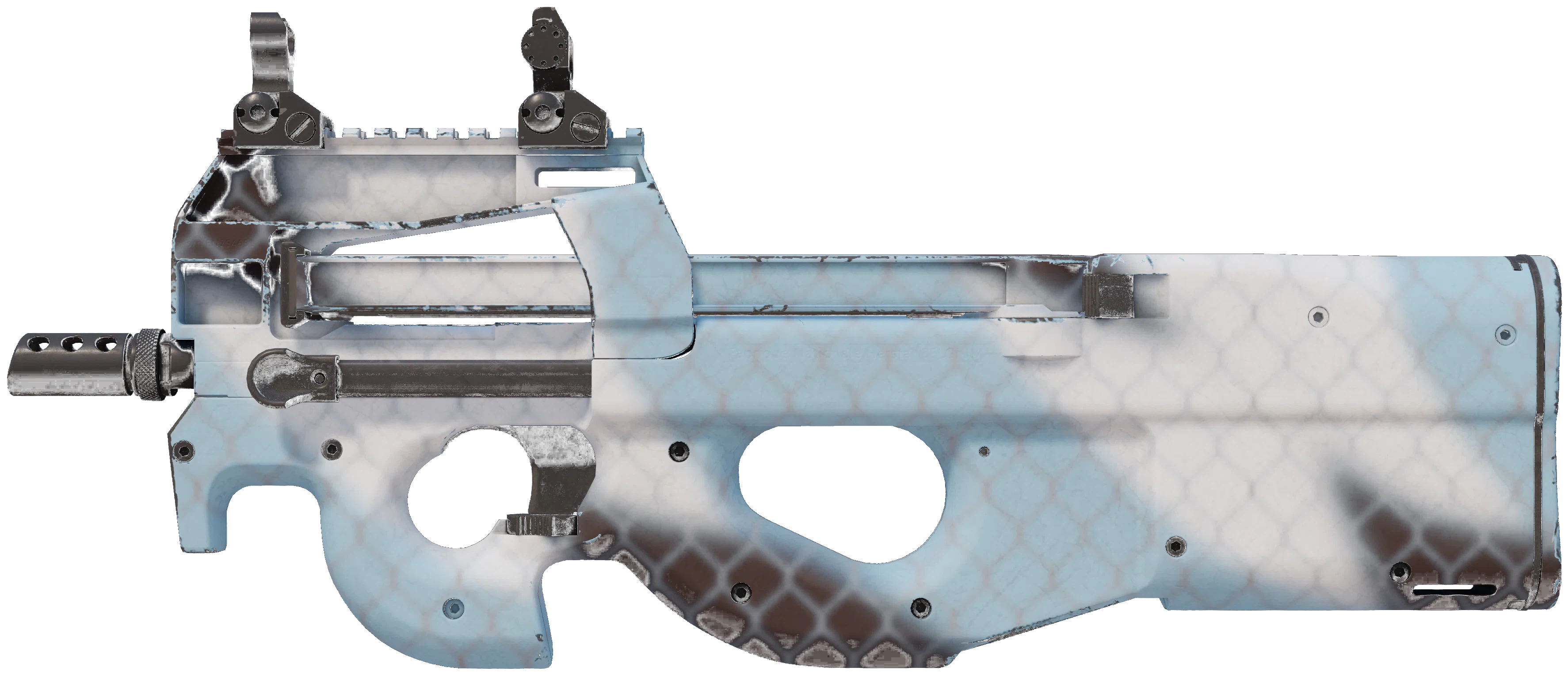 P90 | Glacier Mesh CS2 skin — open high-resolution image