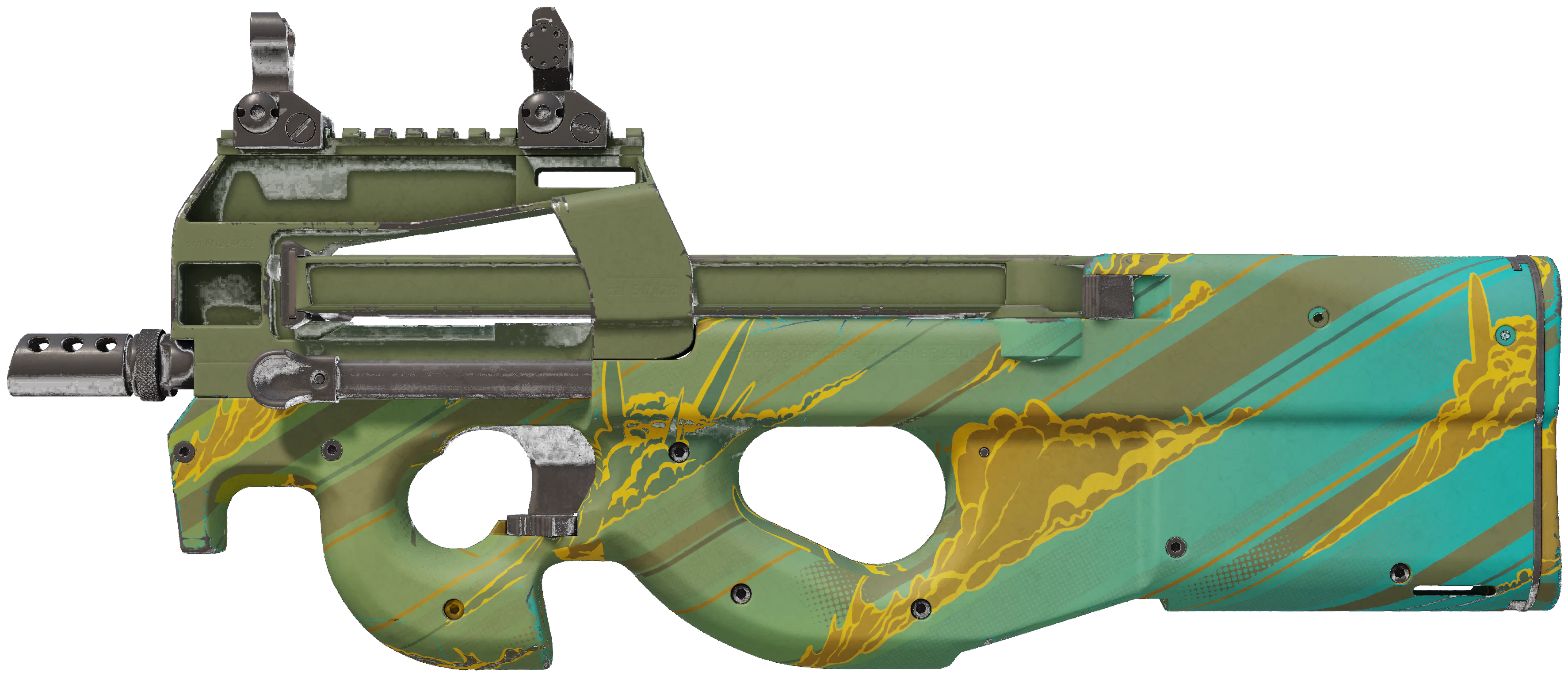 P90 | Mustard Gas representative Minimal Wear wear preview