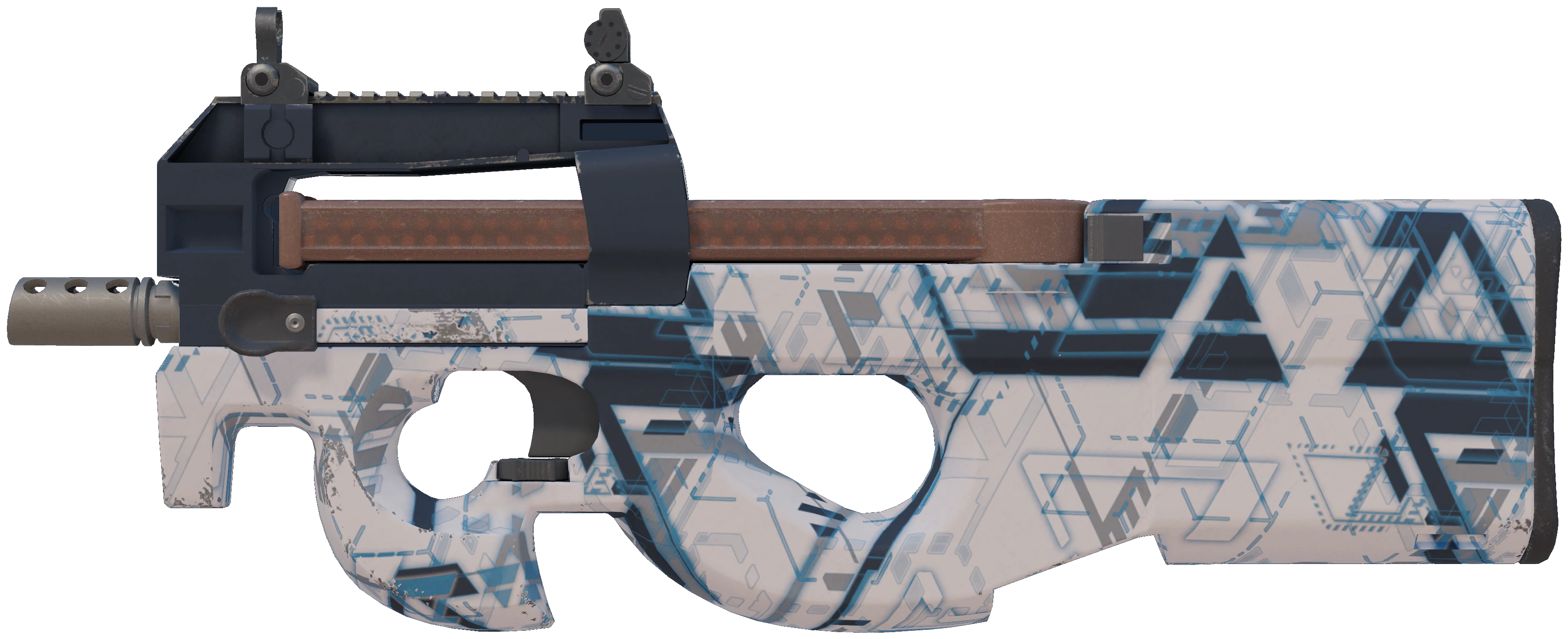 P90 | Schematic CS2 skin — open high-resolution image