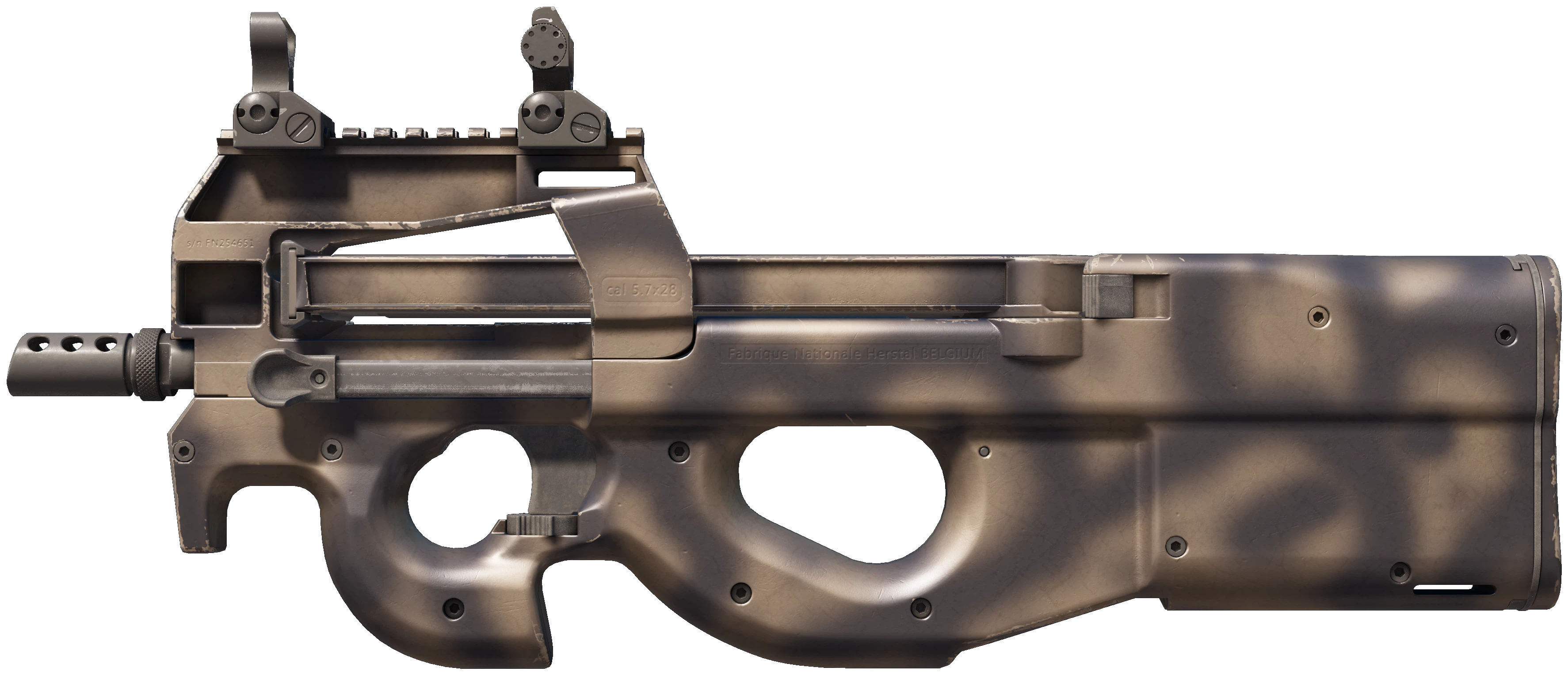 P90 | Scorched CS2 skin — open high-resolution image