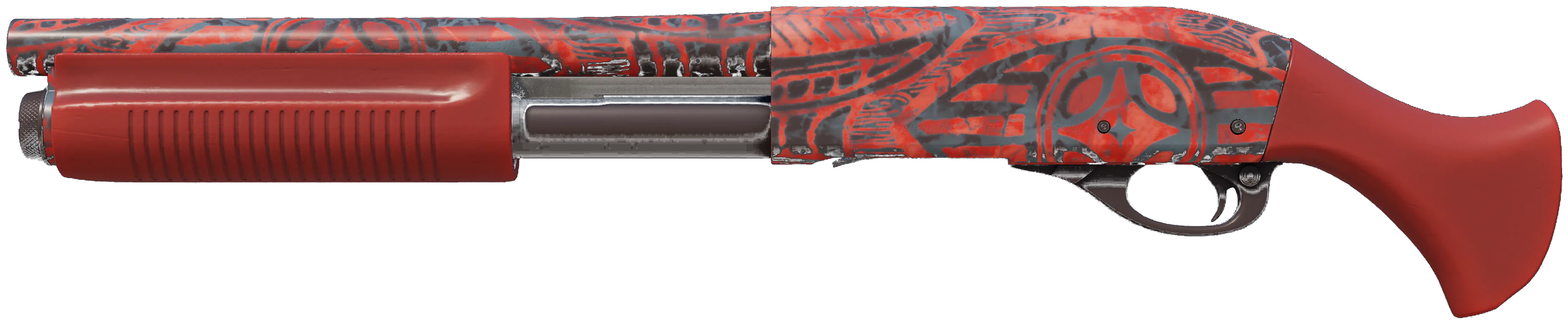 Sawed-Off | Crimson Batik CS2 skin — open high-resolution image