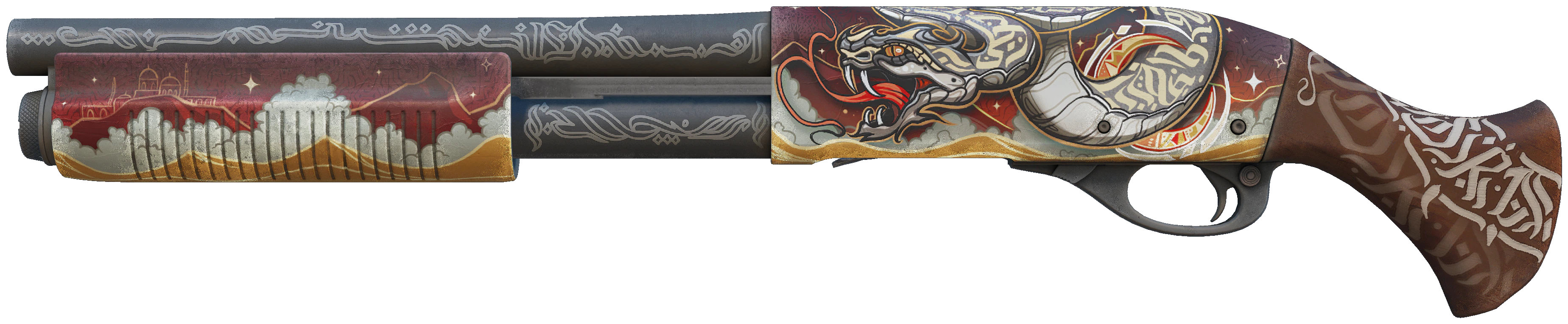 Sawed-Off | Lunar Wyrm CS2 skin — open high-resolution image