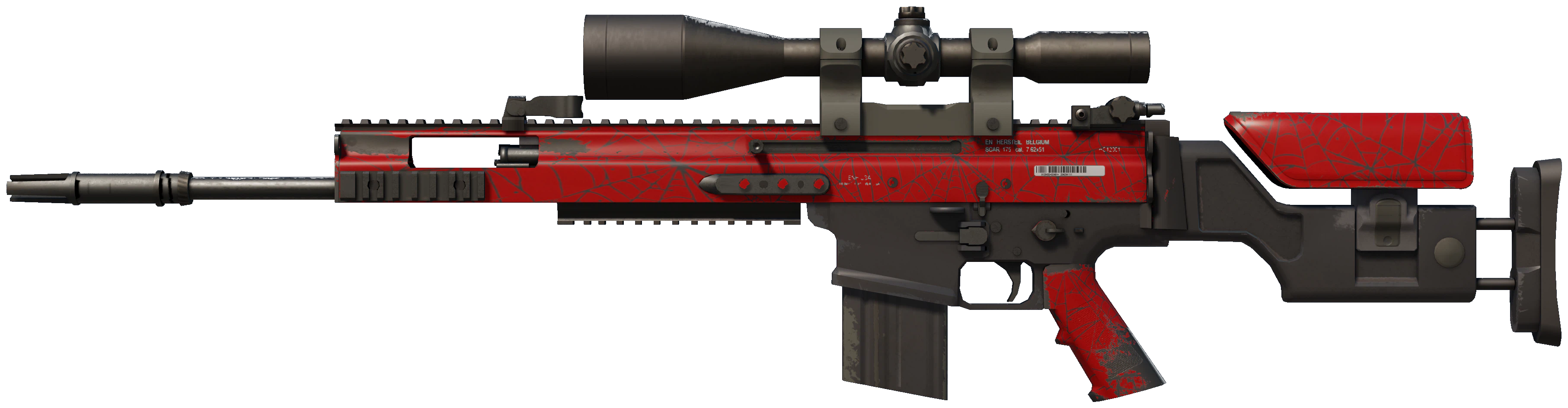 SCAR-20 | Crimson Web representative Minimal Wear wear preview