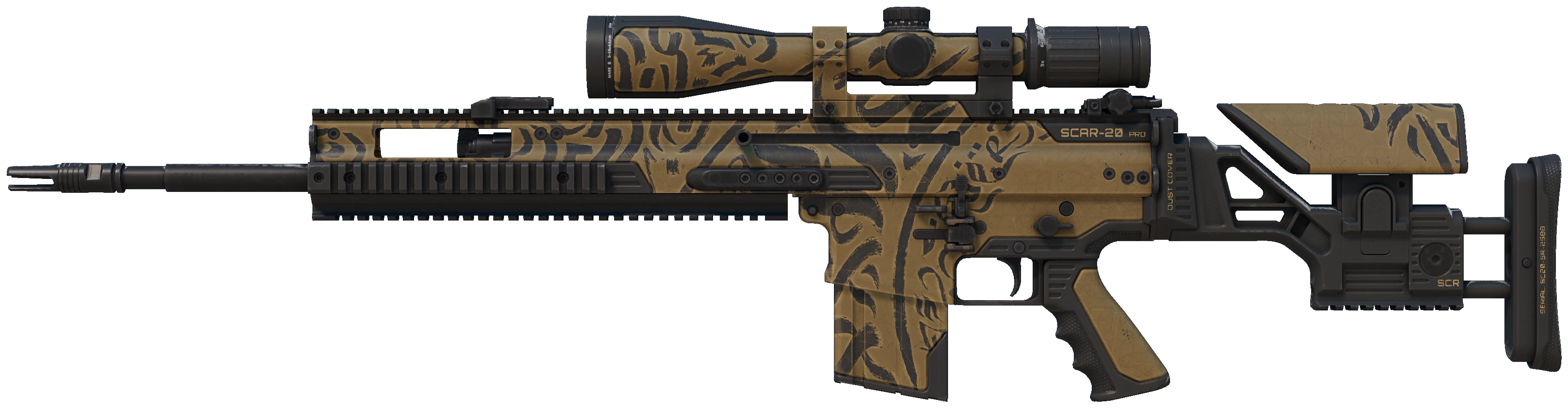 SCAR-20 | Sirocco Script representative Minimal Wear wear preview