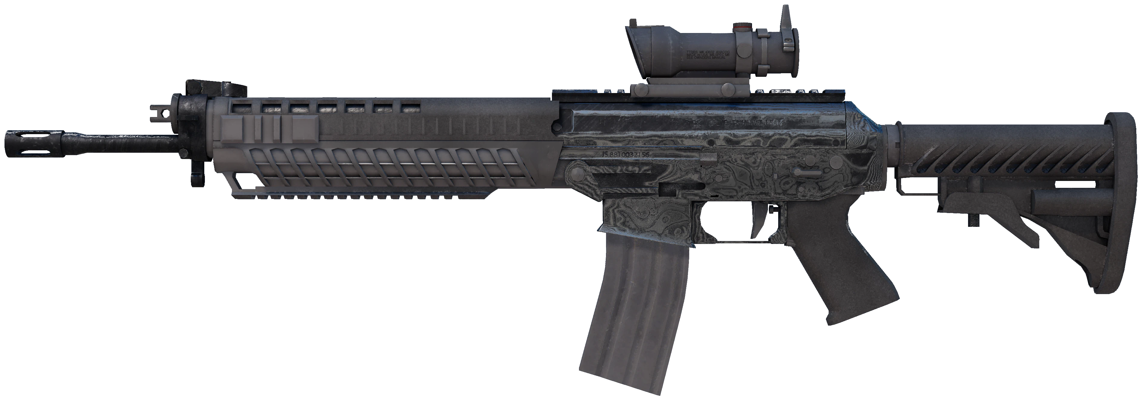 SG 553 | Damascus Steel representative Minimal Wear wear preview