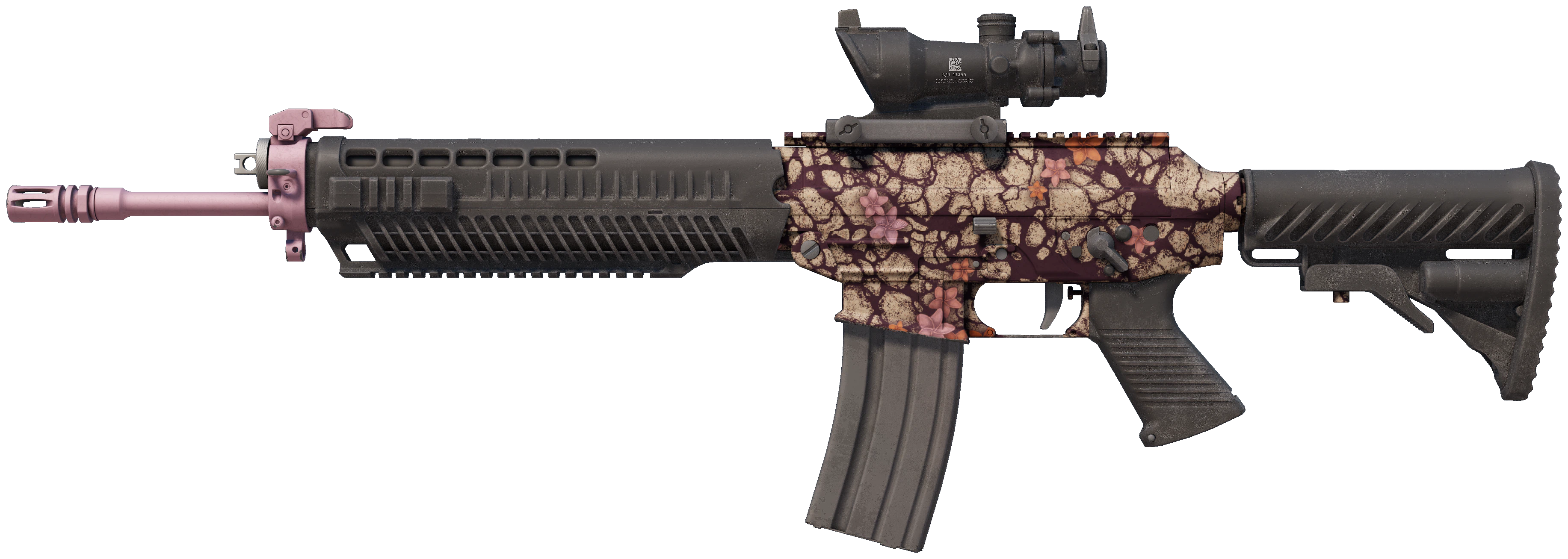 SG 553 | Desert Blossom representative Minimal Wear wear preview