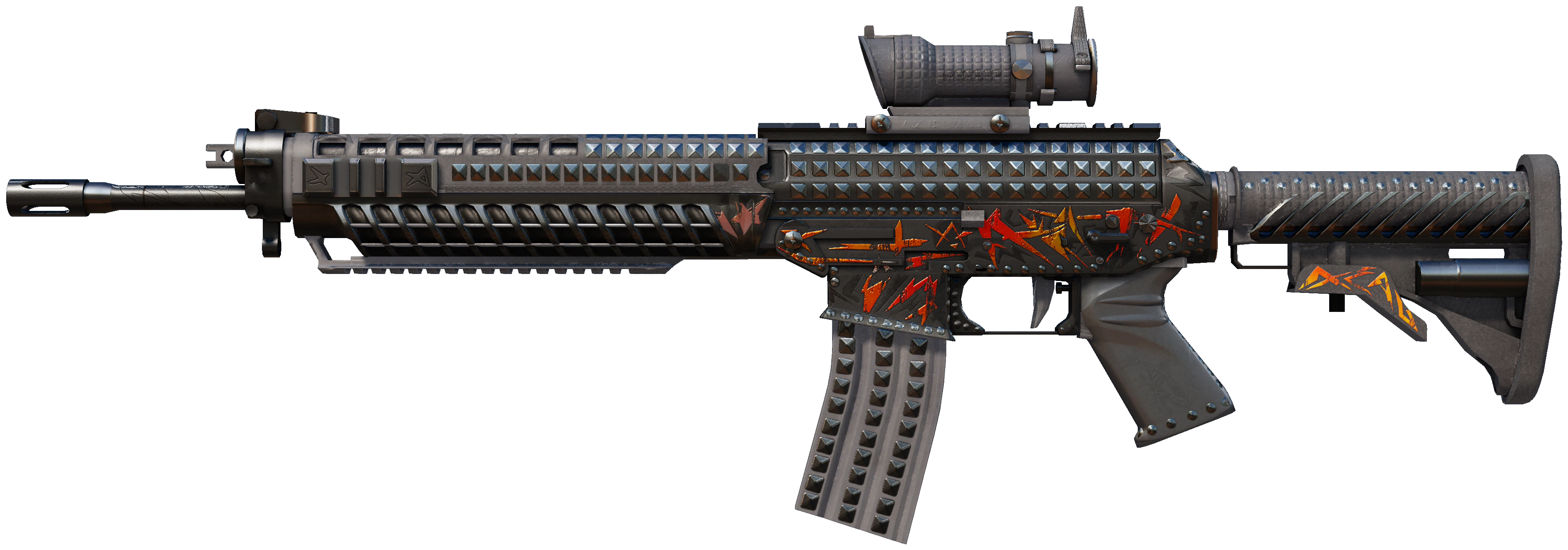 SG 553 | Heavy Metal representative Minimal Wear wear preview