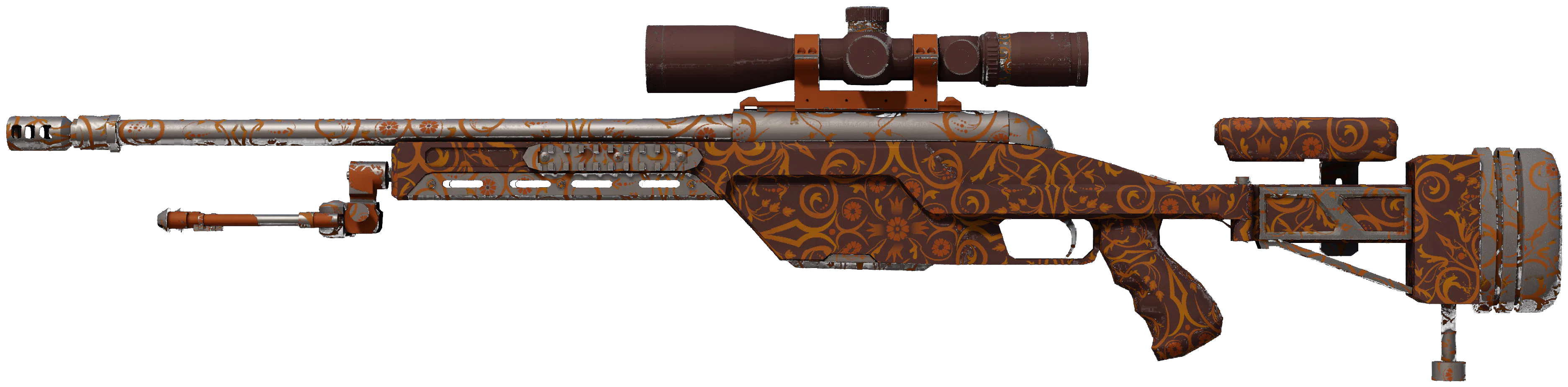 SSG 08 | Orange Filigree CS2 skin — open high-resolution image