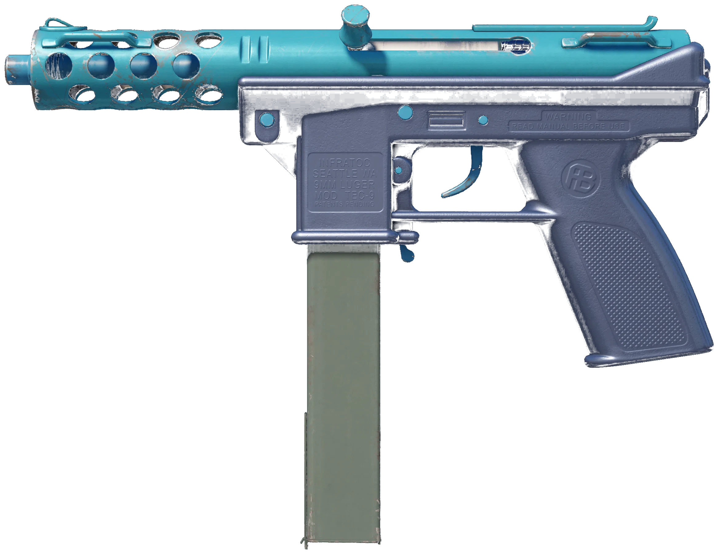 Tec-9 | Blue Blast representative Minimal Wear wear preview