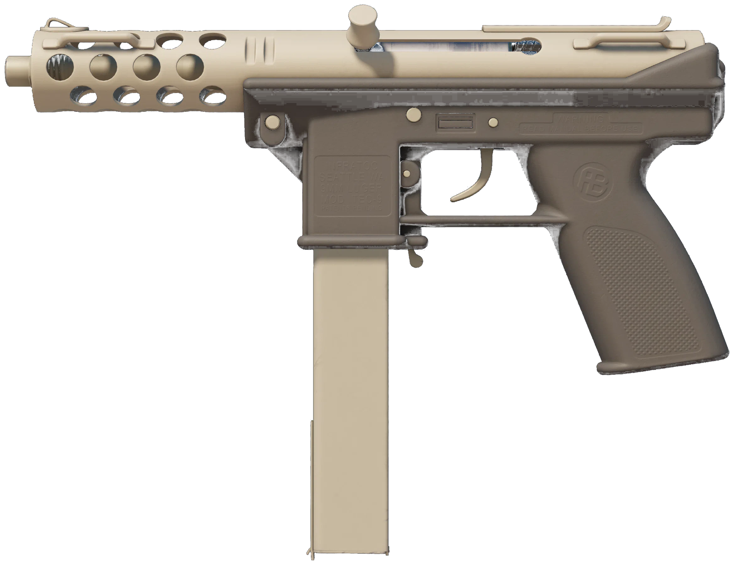 Tec-9 | Raw Ceramic CS2 skin — open high-resolution image