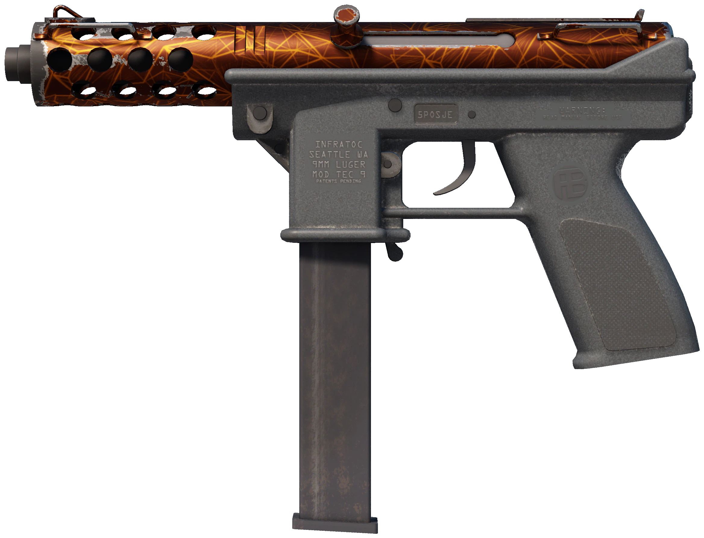 Tec-9 | Red Quartz representative Minimal Wear wear preview