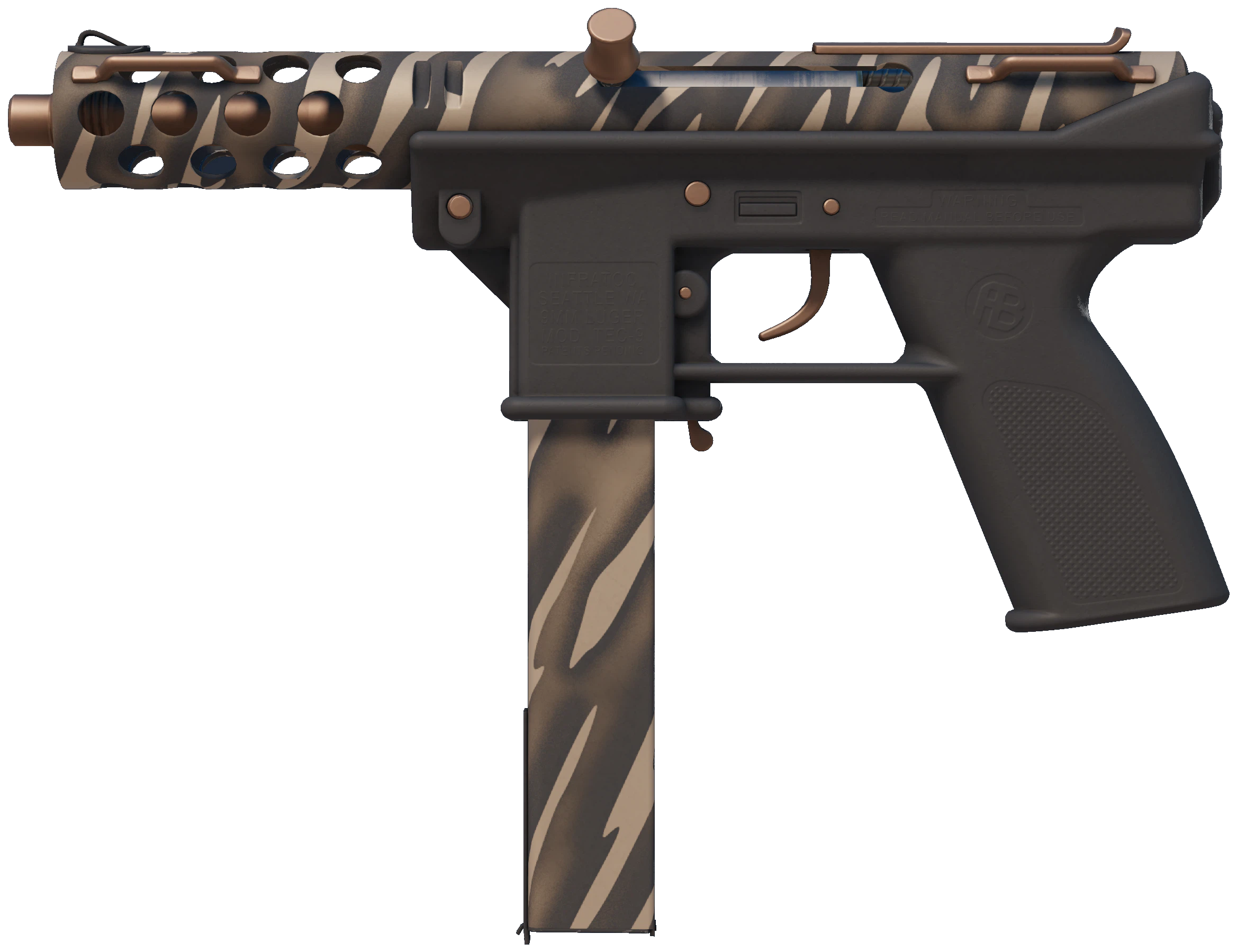 Tec-9 | Tiger Stencil CS2 skin — open high-resolution image