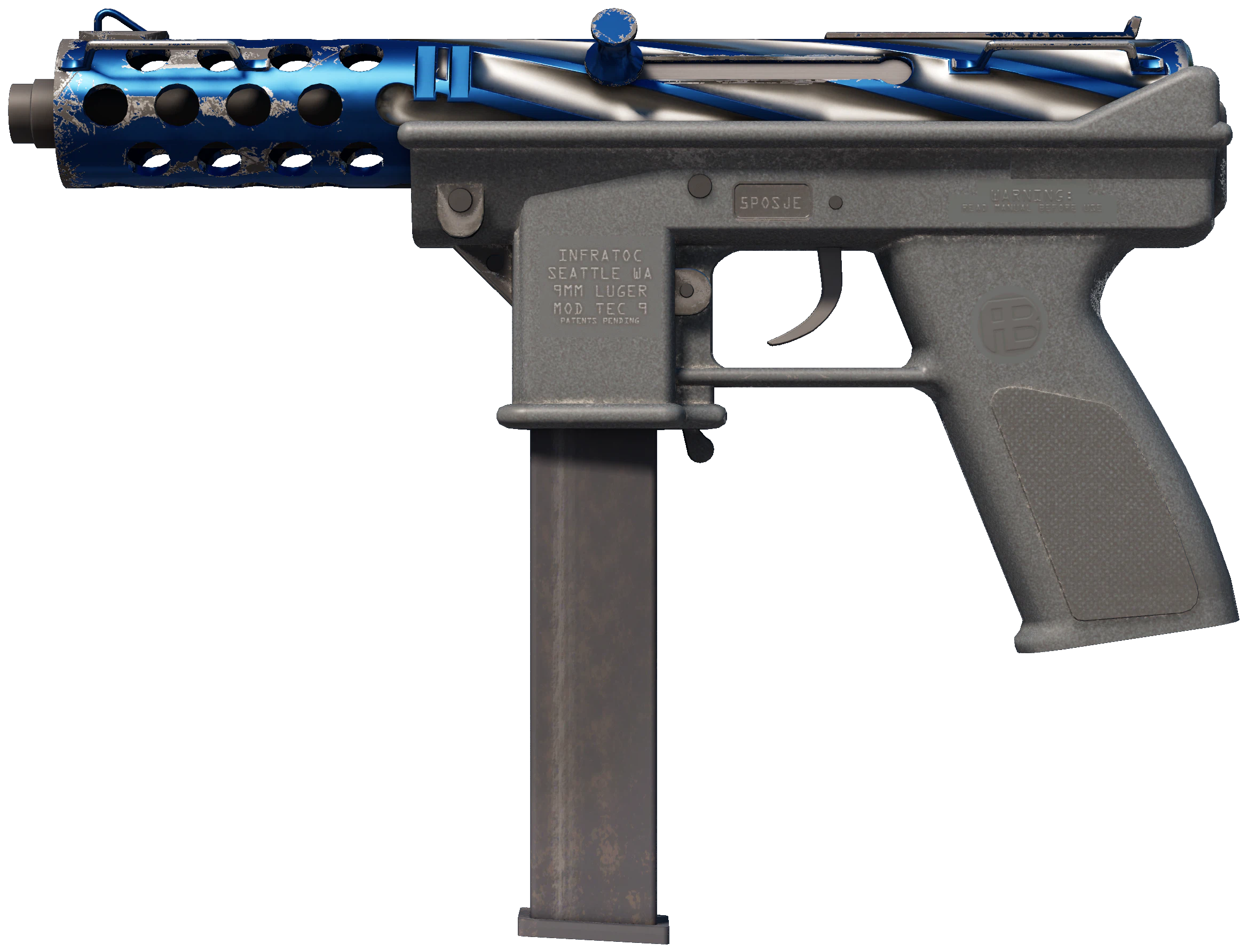 Tec-9 | Titanium Bit representative Minimal Wear wear preview