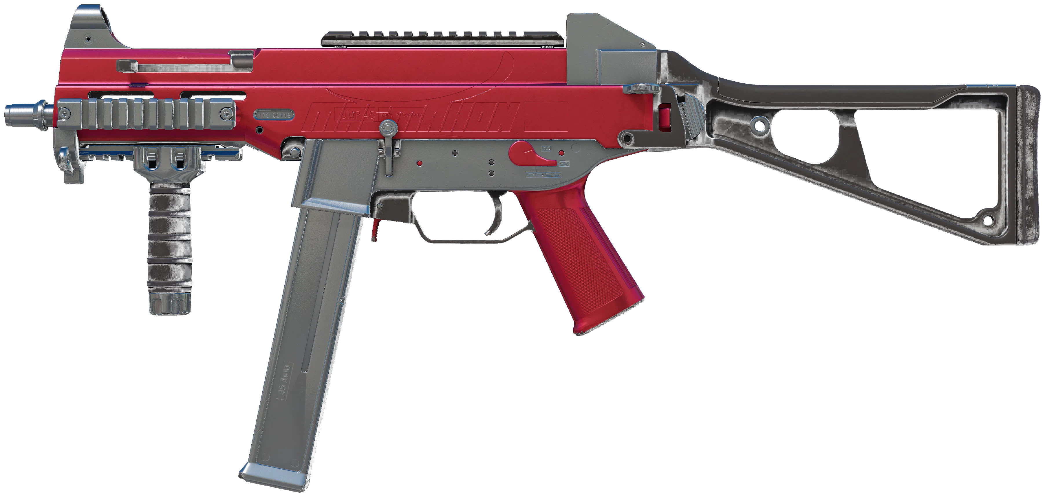 UMP-45 | Crimson Foil representative Minimal Wear wear preview