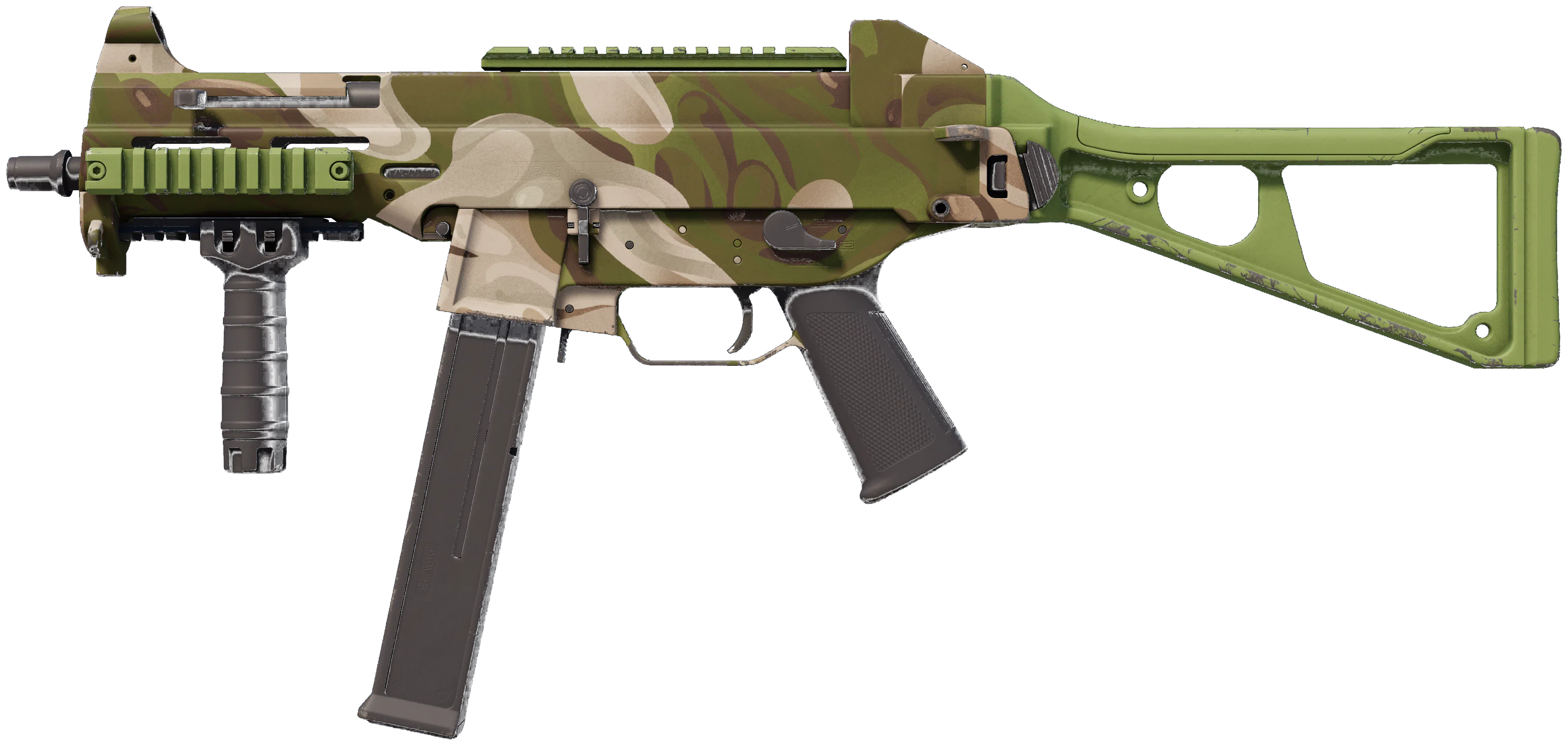 UMP-45 | Green Swirl representative Minimal Wear wear preview