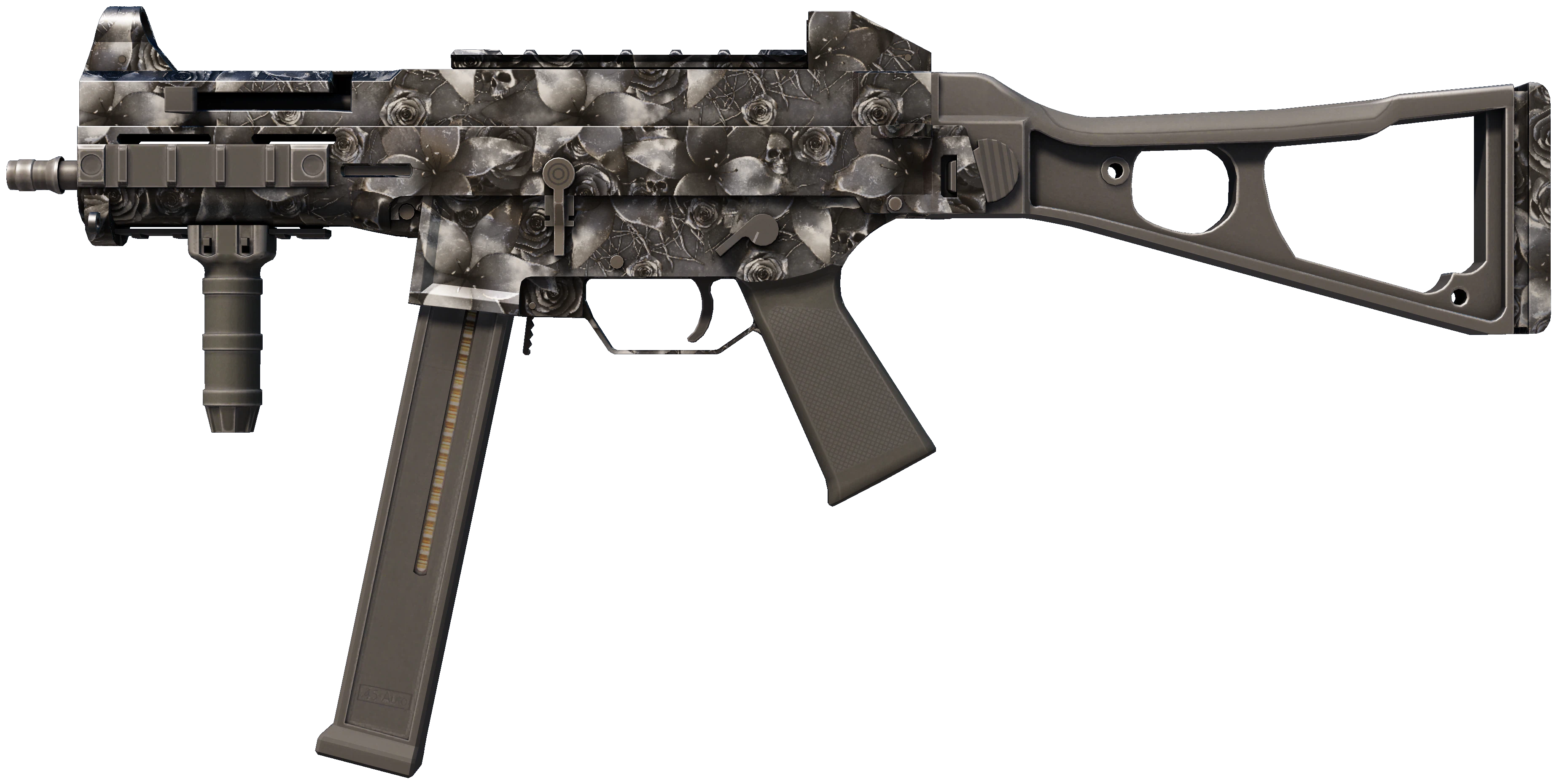 UMP-45 | Metal Flowers CS2 skin — open high-resolution image