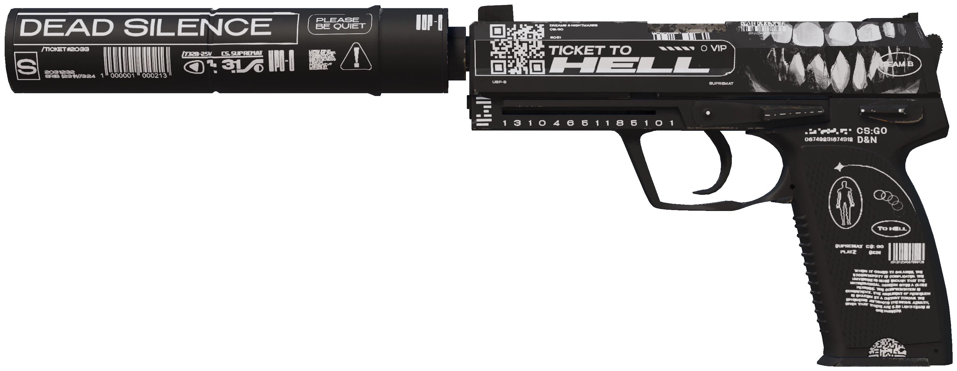 USP-S | Ticket to Hell CS2 skin — open high-resolution image