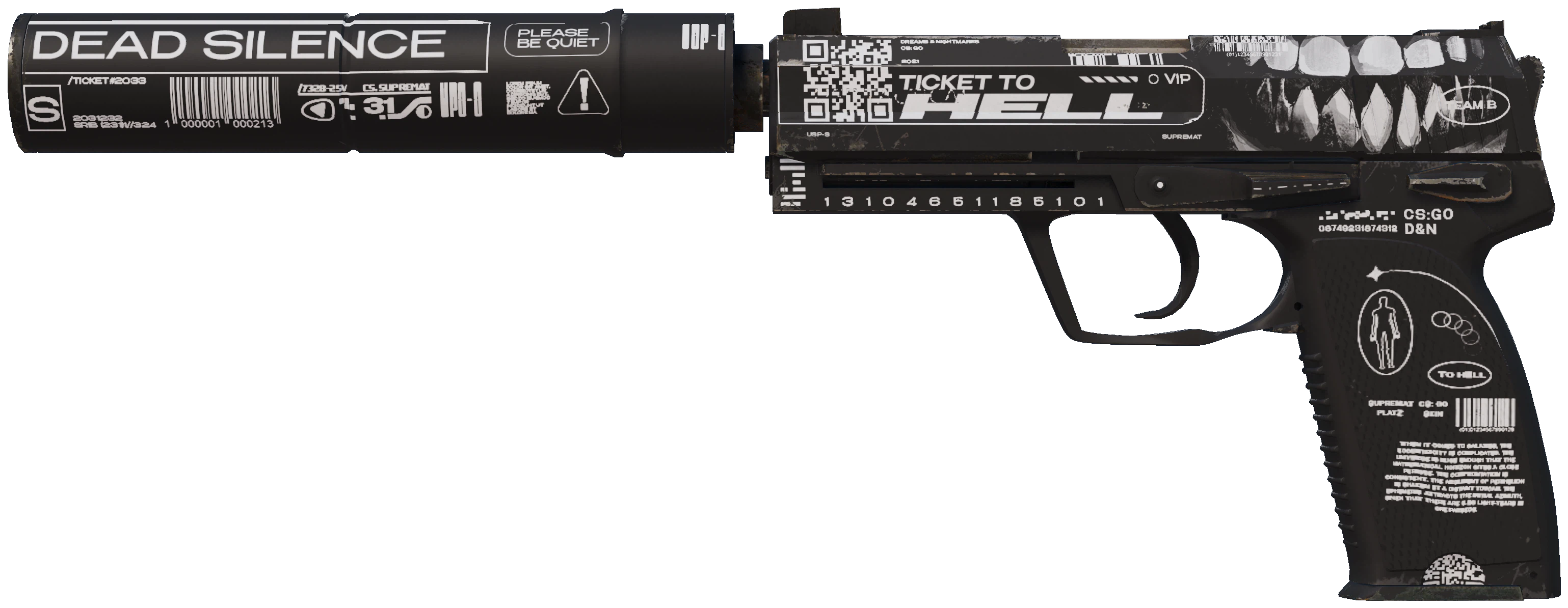 USP-S | Ticket to Hell representative Minimal Wear wear preview
