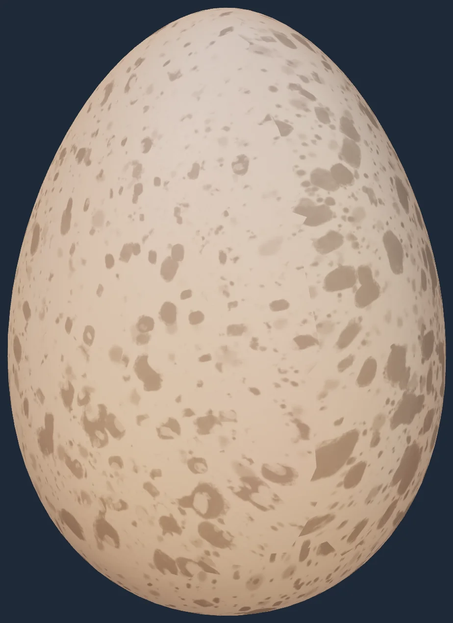Render do modelo de Ovo de Galinha